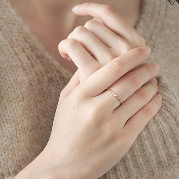 リング レディース オパール K10 10金 10Ｋ 指輪 L&Co.（エルアンドコー）の画像