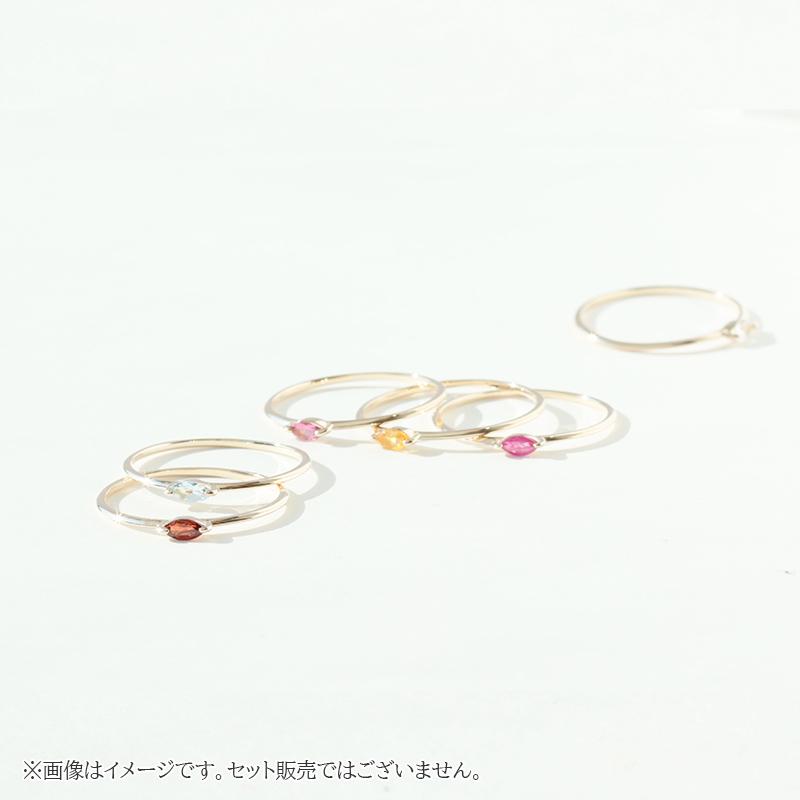 10金 リング 指輪 3月 アクアマリン K10 天然石 シンプル プレゼント レディース 誕生石 ゴールドリング L＆Co.（エルアンドコー）の画像