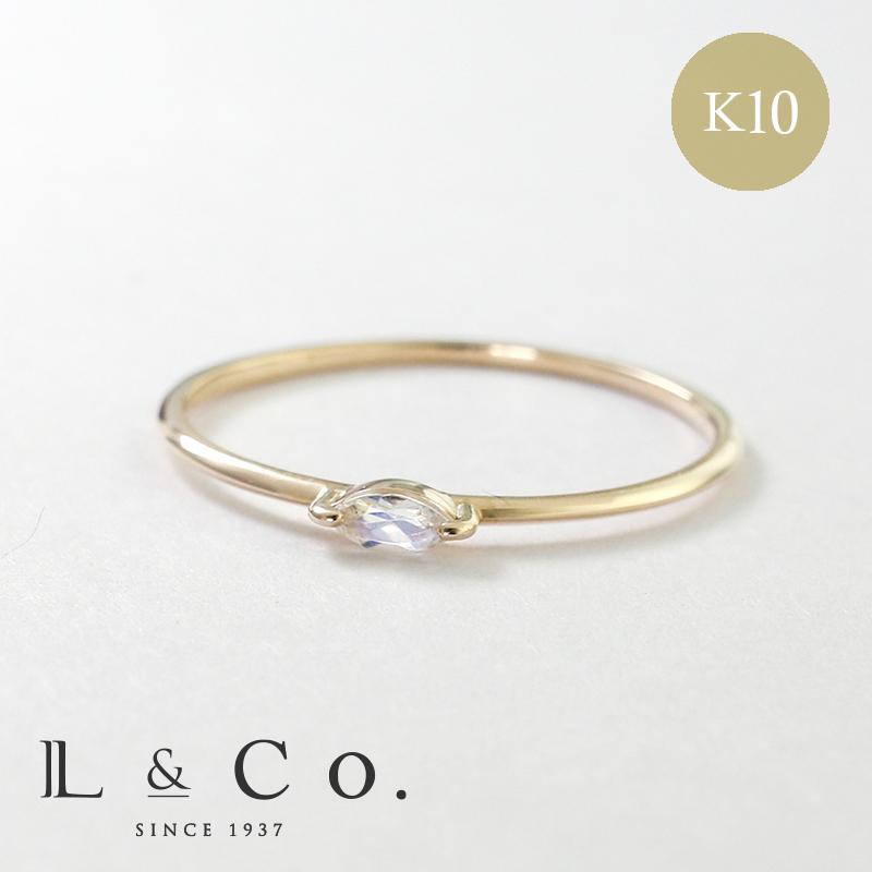 Jewel closet by L&Co. 10金 リング 指輪 6月 ムーンストーン