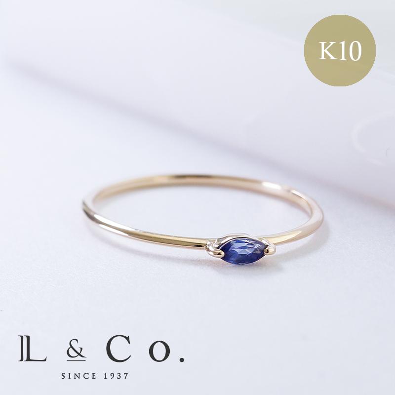 Jewel closet by L&Co. 10金 リング 指輪 9月 サファイア K10 天然石 