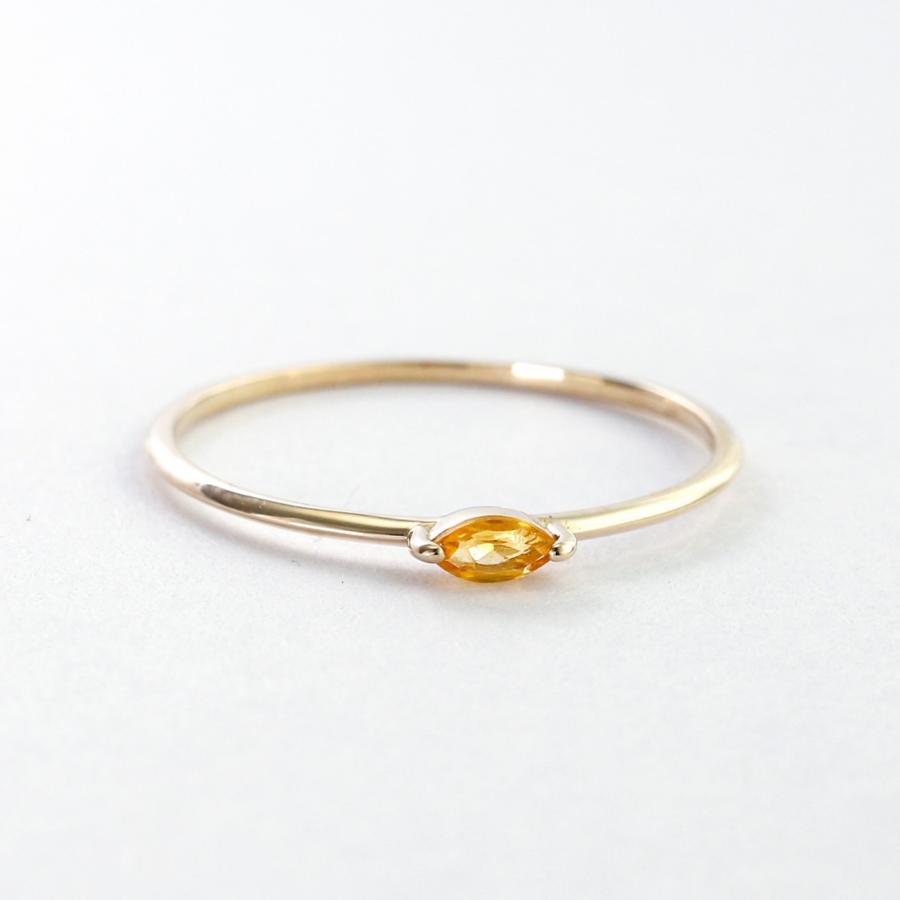 Jewel closet by L&Co. 10金 リング 指輪 11月 シトリン K10 天然石 