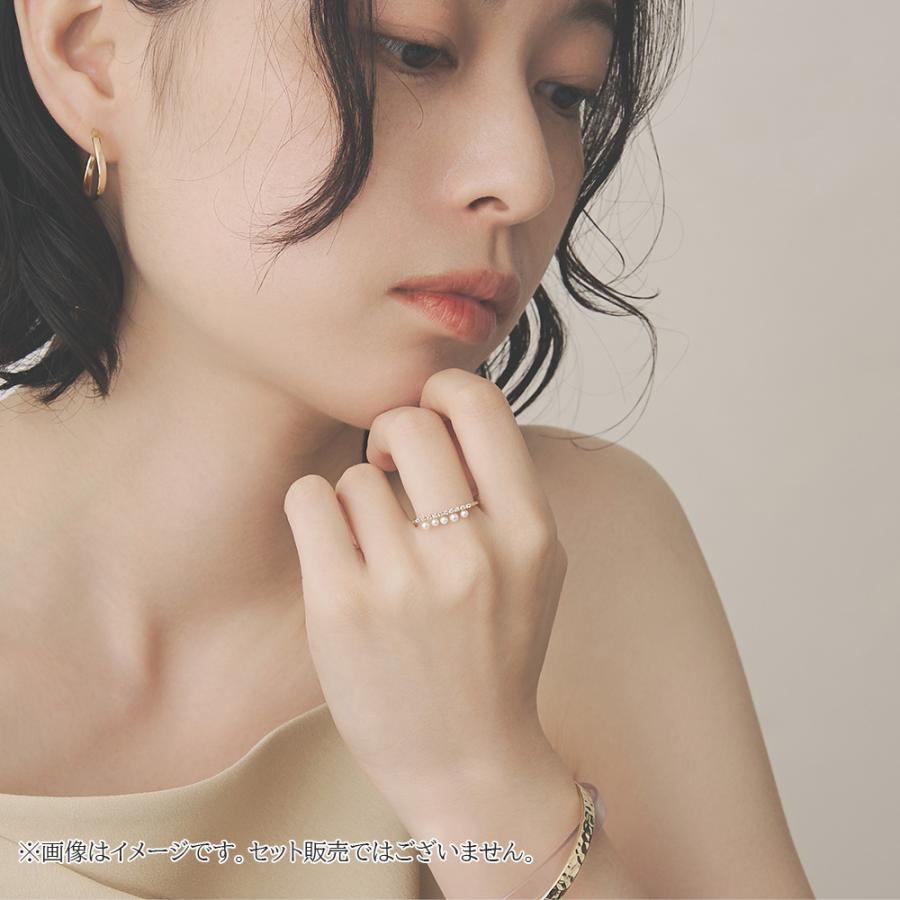 10金 リング 指輪 K10 ゴールド 地金 パール 真珠 ダイヤモンド ダイヤ リング プレゼント メンズ レディース L＆Co.（エルアンドコー）の画像