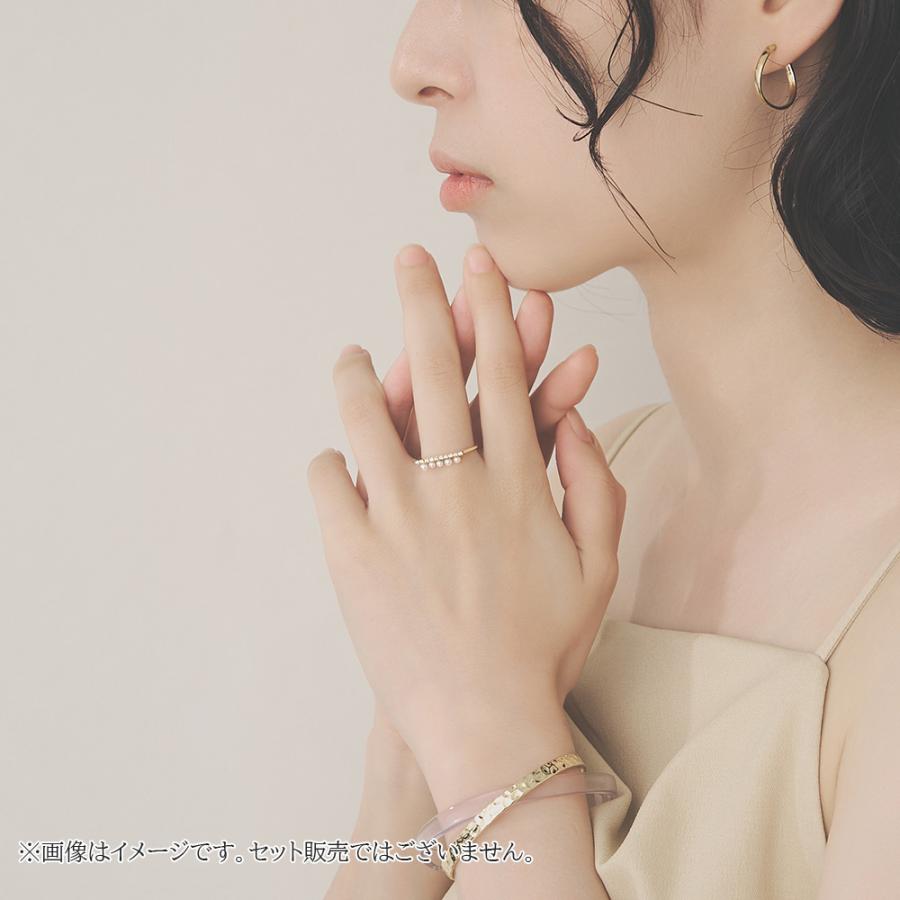 10金 リング 指輪 K10 ゴールド 地金 パール 真珠 ダイヤモンド ダイヤ リング プレゼント メンズ レディース L＆Co.（エルアンドコー）の画像