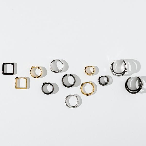 Jewel closet by L&Co. ピアス メンズ レディース フープ ひねり