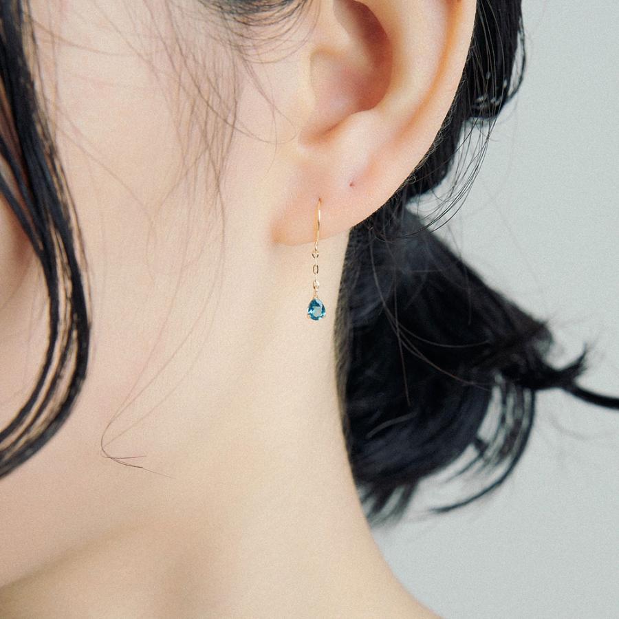 Jewel closet by L&Co. ピアス レディース カラーストーン K10 10金