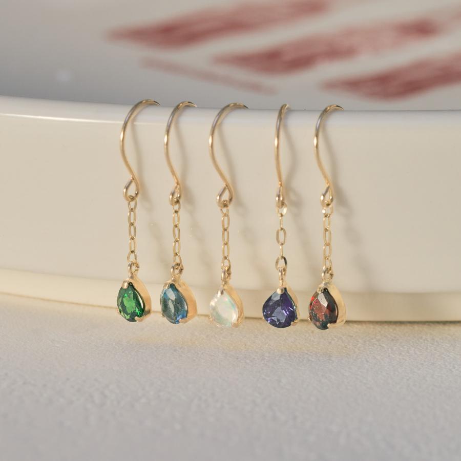 Jewel closet by L&Co. ピアス レディース カラーストーン K10 10金