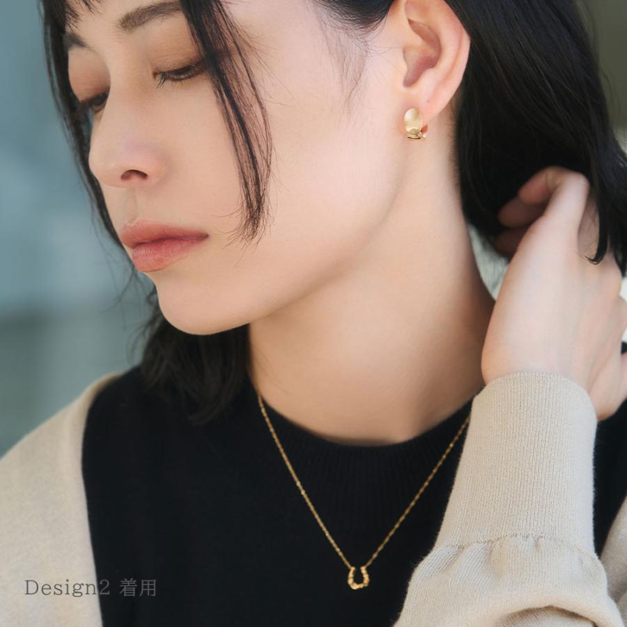 ピアス レディース K10 10金 ピアス 地金 シンプル イエローゴールド 葉っぱ ひらひら 大ぶり フープ 人気アイテム L&Co. エルアンドコーの画像