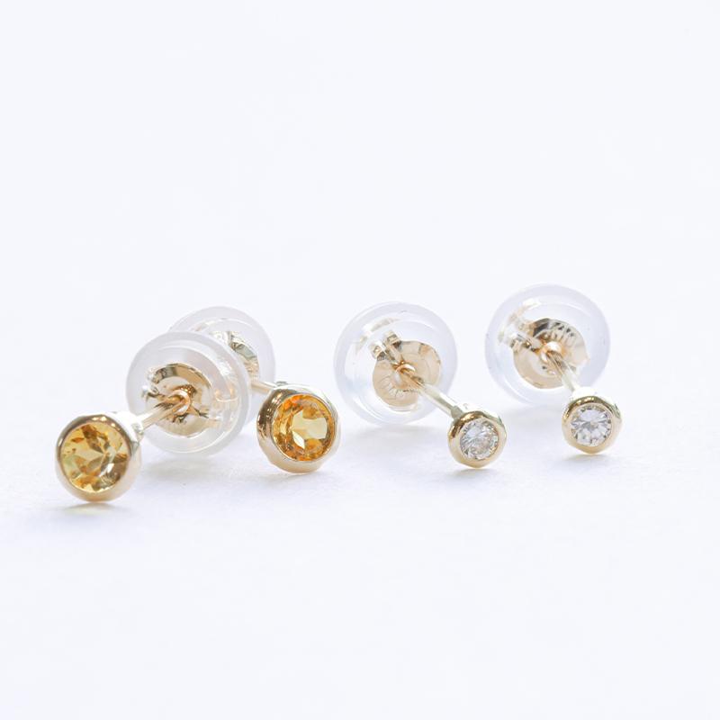 ピアス レディース 誕生石 3月 バースデー アクアマリン K10 10金 藍玉 水色 誕生日プレゼント 小さめ L&Co.（エルアンドコー）の画像