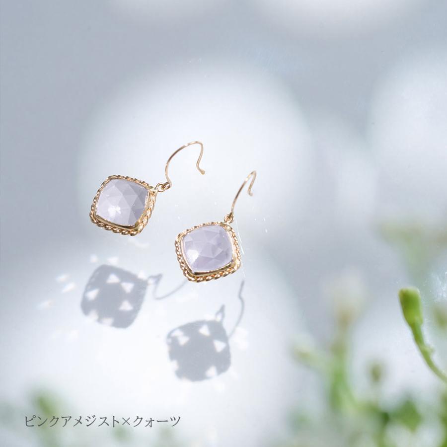 Jewel closet by L&Co. ピアス レディース カラーストーン K10 10金