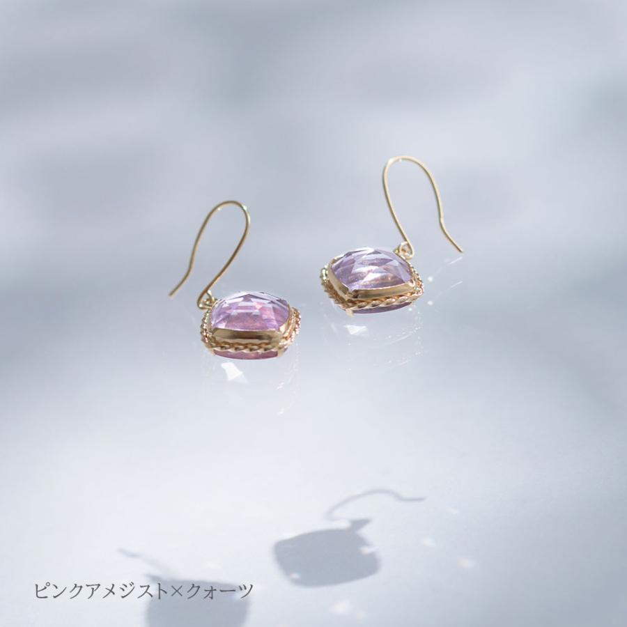 Jewel closet by L&Co. ピアス レディース カラーストーン K10 10金