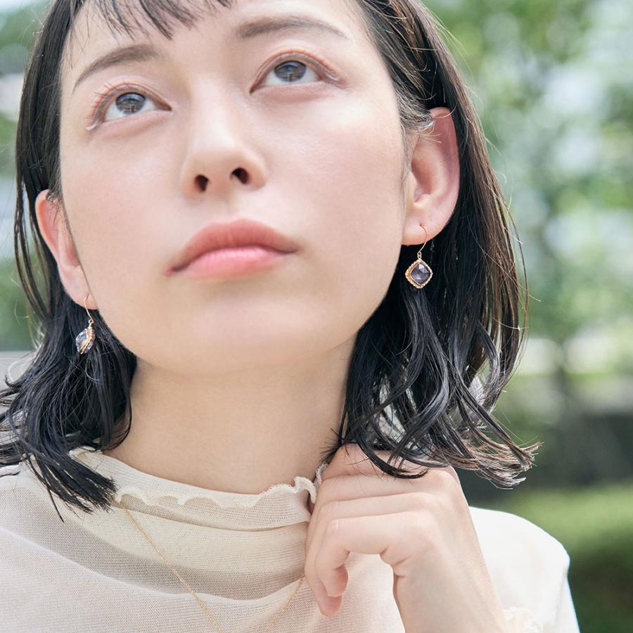 Jewel closet by L&Co. ピアス レディース カラーストーン K10 10金