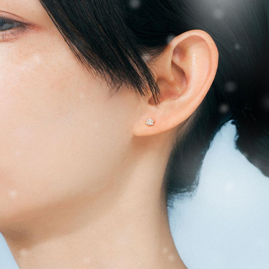 レディース ネックレス ピアス K10 10金 イエローゴールド ダイヤモンド 0.04ct 合計0.08ct プレゼント L&Co. エルアンドコーの画像