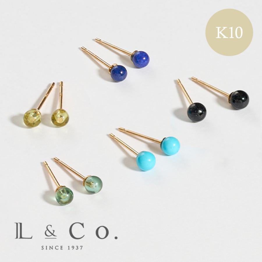 Jewel closet by L&Co. ピアス レディース カラーストーン K10 10金