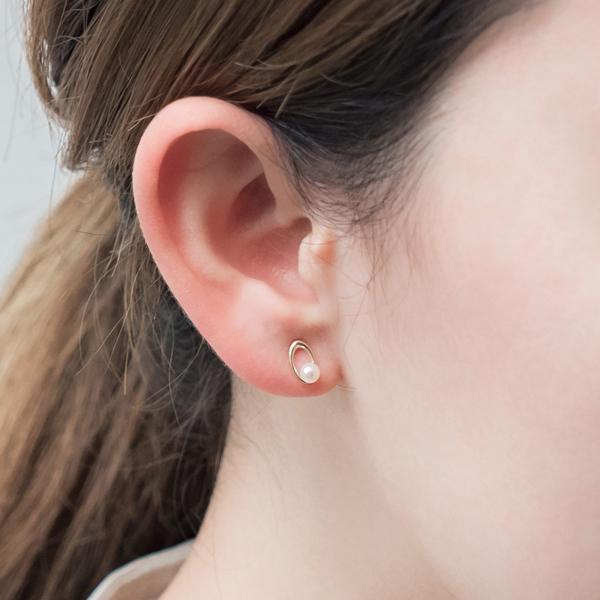 Jewel closet by L&Co. ピアス レディース 真珠 淡水パール 楕円形