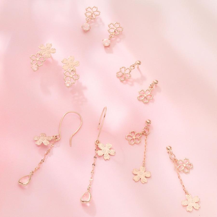 Jewel closet by L&Co. ピアス レディース 10金 K10 ローズ