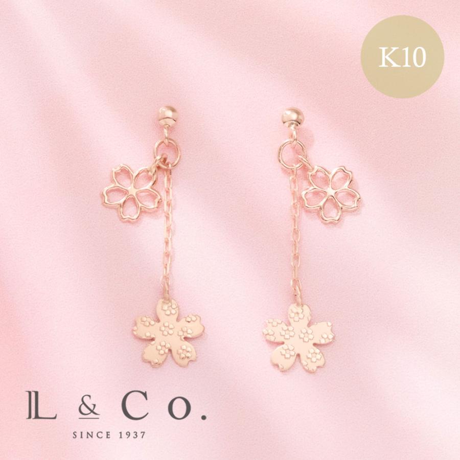 Jewel closet by L&Co. ピアス レディース 10金 K10 地金 ピンク Jewel closet by L&Co. ピアス レディース 10金 K10 地金 ピンク