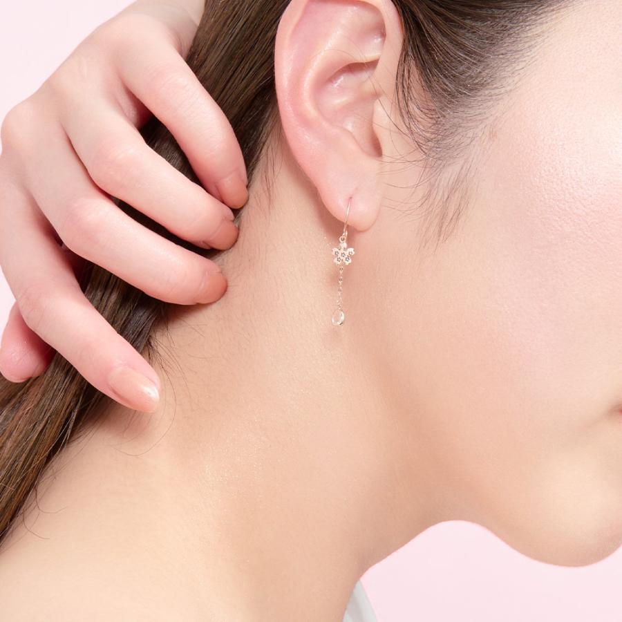 Jewel closet by L&Co. ピアス レディース 10金 K10 ローズクォーツ