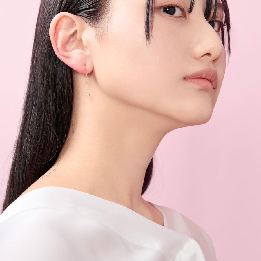 Jewel closet by L&Co. ピアス レディース 10金 K10 ローズクォーツ