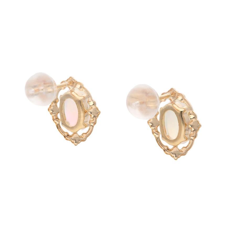 cピアス♪レディース　ホワイトオパール　人気　シンプル　S925 プラチナ10月 v125-010001.jpg