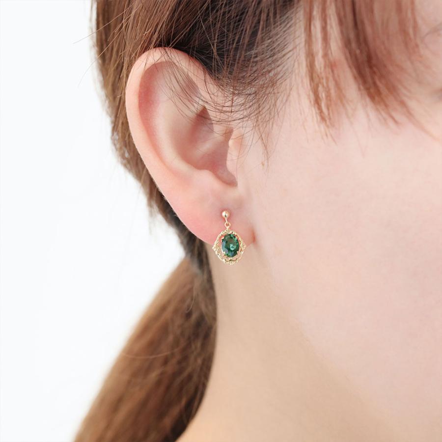 Jewel closet by L&Co. ピアス レディース カラーストーン K10 10金