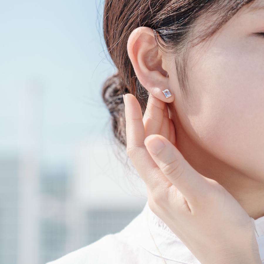 Jewel closet by L&Co. 誕生石 4月 ピアス レディース ホワイト