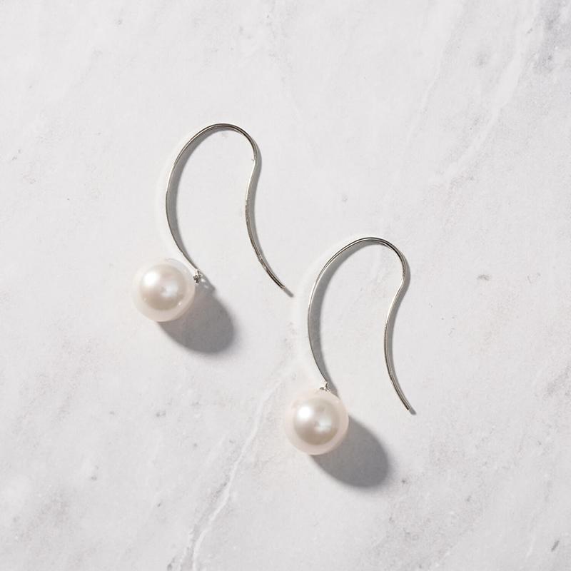 ピアス レディース パール アコヤ真珠 一粒 8mm プラチナ Pt900 結婚式 冠婚葬祭 成人式 卒業 入学式 彼女 プレゼント L&Co. エルアンドコーの画像