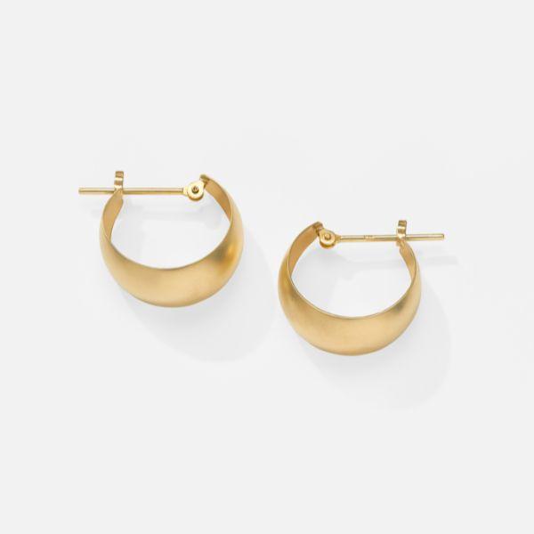 ピアス レディース フープ 地金 K10 10金 シンプル ユニセックス 両耳用 イエローゴールド  L&Co. エルアンドコーの画像