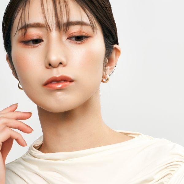 ピアス レディース フープ 地金 K10 10金 シンプル ユニセックス 両耳用 イエローゴールド  L&Co. エルアンドコーの画像