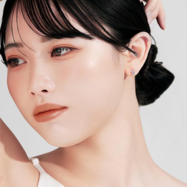 ピアス K10　10金 イエローゴールド カラーストーンスタッドピアス  L&Co.　エルアンドコー　Glow Pierce Collectionの画像