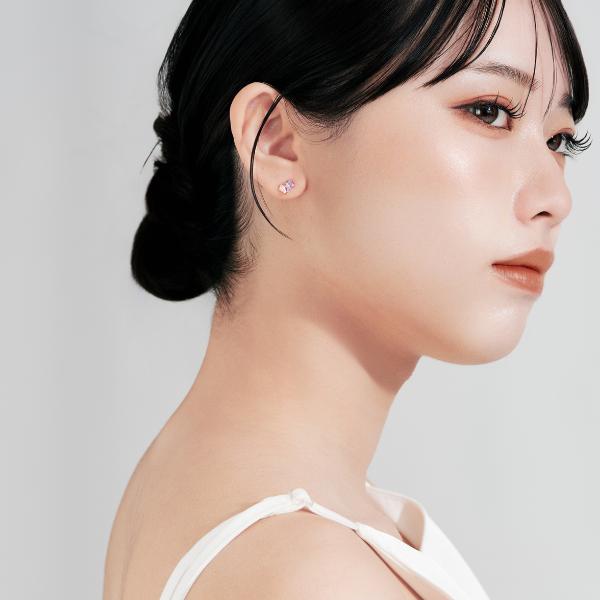 ピアス K10　10金 イエローゴールド カラーストーンスタッドピアス  L&Co.　エルアンドコー　Glow Pierce Collectionの画像