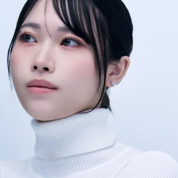 ピアス K10　10金 イエローゴールド カラーストーンスタッドピアス  L&Co.　エルアンドコー　Glow Pierce Collectionの画像