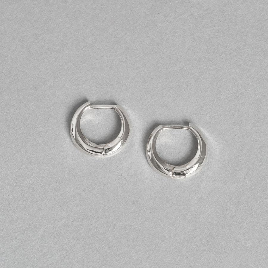 ピアス メンズ レディース ユニセックス フープ 両耳 シルバー SV925 シンプル ホワイト イエロー 普段使い おそろい L&Co. エルアンドコーの画像