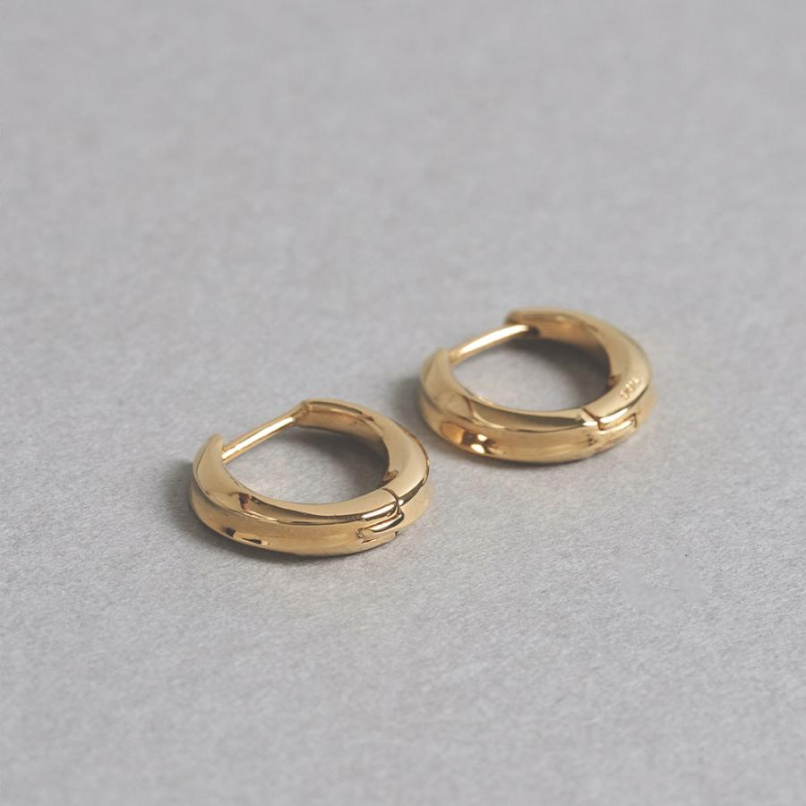 ピアス メンズ レディース ユニセックス フープ 両耳 シルバー SV925 シンプル ホワイト イエロー 普段使い おそろい L&Co. エルアンドコーの画像