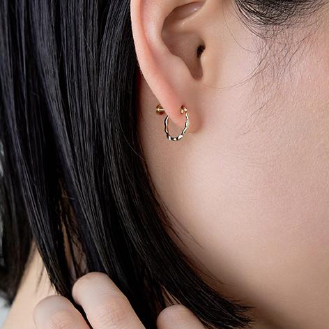 Jewel closet by L&Co. フープ イヤリング ネジ式 レディース メンズ