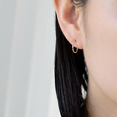 Jewel closet by L&Co. フープ イヤリング ネジ式 レディース メンズ