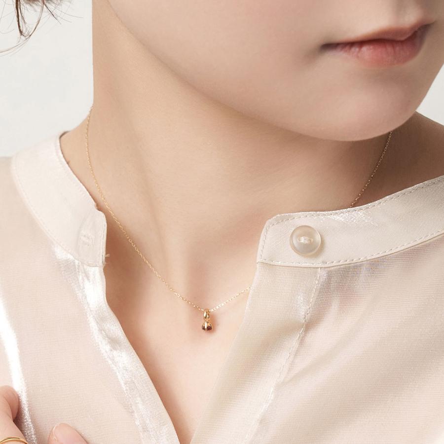 ベビーリング　誕生石　ガーネット　1月　ペンダント　ネックレス　プレゼント　ギフト　K10　イエローゴールド　 L&Co.（エルアンドコー）の画像