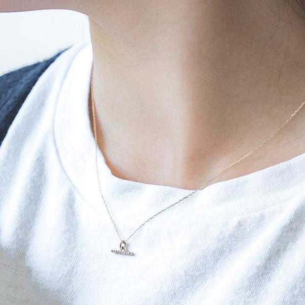 『ロア＆ソラ』ホワイトトパーズ♡【ジュエルクローゼット】K10 ネックレス Jewel closet by L&Co. ペアネックレス カップル プレゼント 20代 30代