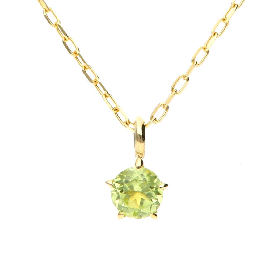 jewel closet k10 イエローゴールド　ペリドット　星　ネックレス Jewel closet by L&Co. 誕生石 8月 バースデー ペリドット K10 スター