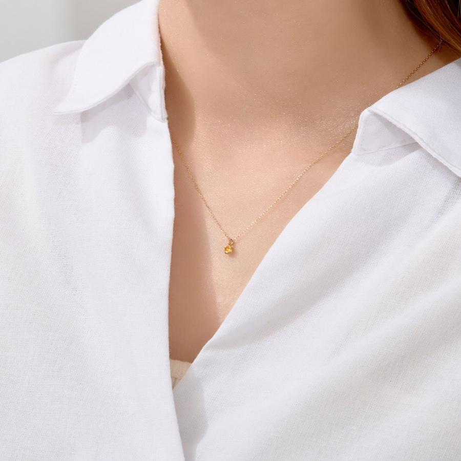 Jewel closet by L&Co. 誕生石 11月 バースデー シトリン K10 スター 