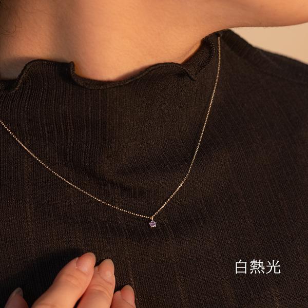 【鑑別カード付】 アレキサンドライト 稀少石 カラーチェンジ K10 ネックレス ペンダント イエローゴールド プレゼント ギフト L&Co. エルアンドコーの画像