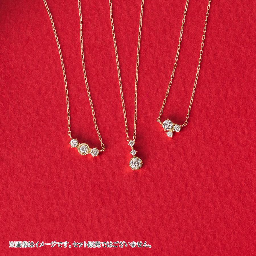 ネックレス 彼女 妻 プレゼント ダイヤモンド0.09ct 10金 K10 天然石 シンプル きれい かわいい 王道 ちょうどいい レディース L＆Co. エルアンドコーの画像