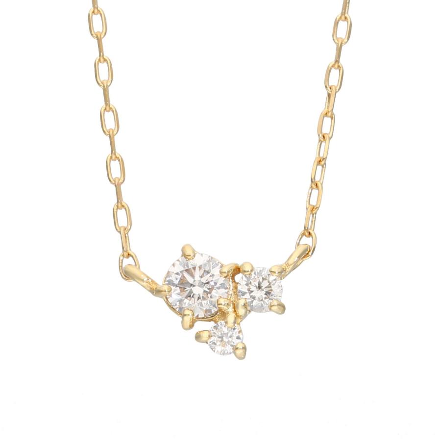 ネックレス 彼女 妻 プレゼント ダイヤモンド0.09ct 10金 K10 天然石 シンプル きれい かわいい 王道 ちょうどいい レディース L＆Co. エルアンドコーの画像