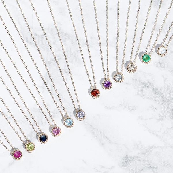 ネックレス レディース 誕生石 2月 アメジスト バースデー 一粒 1石 10金 10K ペンダント プレゼント ギフト L&Co. エルアンドコーの画像