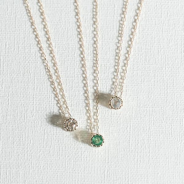 ネックレス レディース 誕生石 2月 アメジスト バースデー 一粒 1石 10金 10K ペンダント プレゼント ギフト L&Co. エルアンドコーの画像