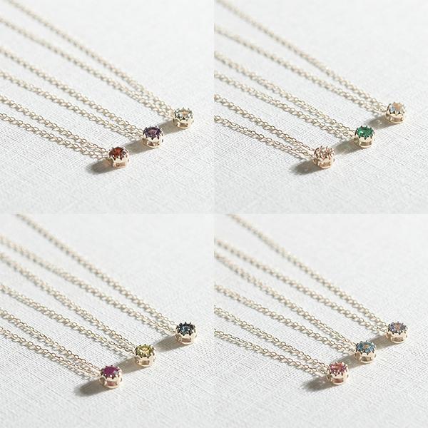 ネックレス レディース 誕生石 2月 アメジスト バースデー 一粒 1石 10金 10K ペンダント プレゼント ギフト L&Co. エルアンドコーの画像