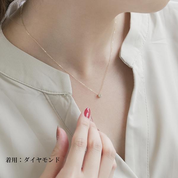 ネックレス レディース 誕生石 7月 ルビー バースデー 一粒 1石 10金 10K ペンダント プレゼント ギフト 赤 ボルドー L&Co. エルアンドコーの画像