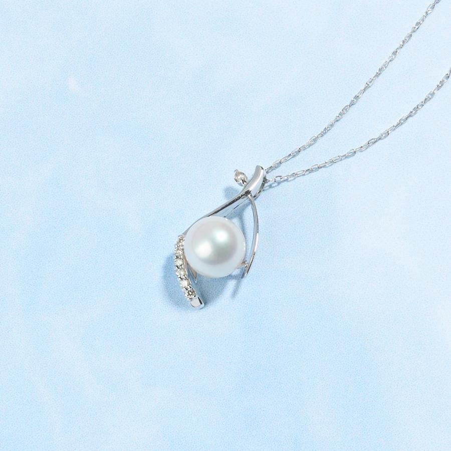 Jewel closet by L&Co. K10 パールネックレス ダイヤ 0.04 アコヤ