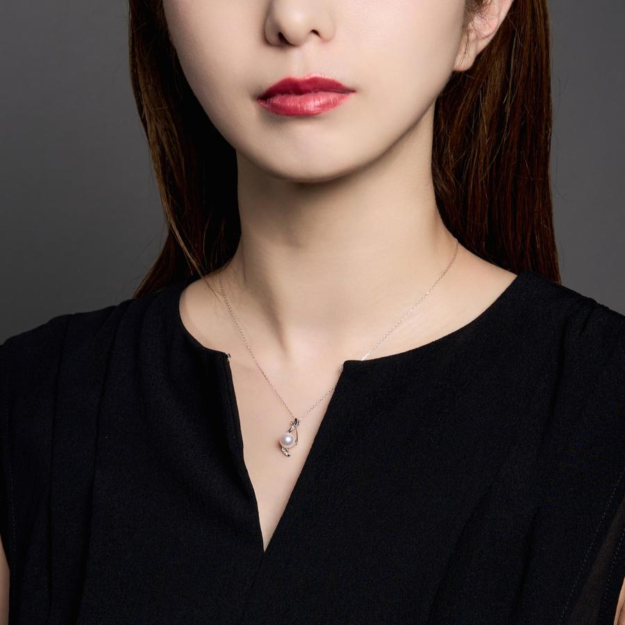 Jewel closet by L&Co. K10 パールネックレス ダイヤ 0.04 アコヤ