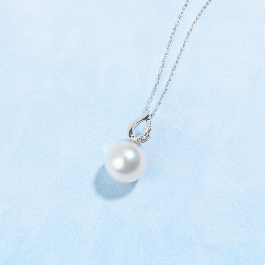 Jewel closet by L&Co. K10 パールネックレス ダイヤ 0.01 アコヤ