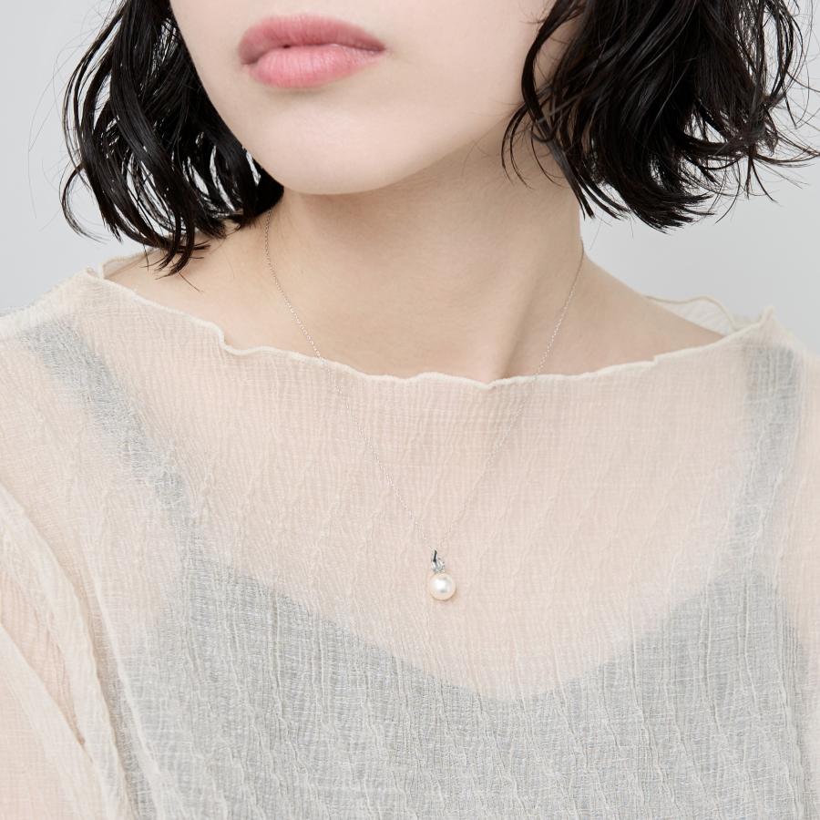 Jewel closet by L&Co. K10 パールネックレス ダイヤ 0.01 アコヤ
